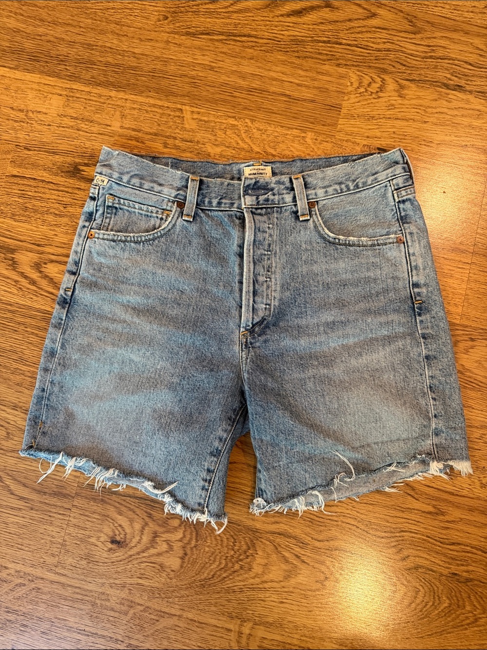 Citizens of humanity Light Blue Denim Cutoff Shorts 6” inseam